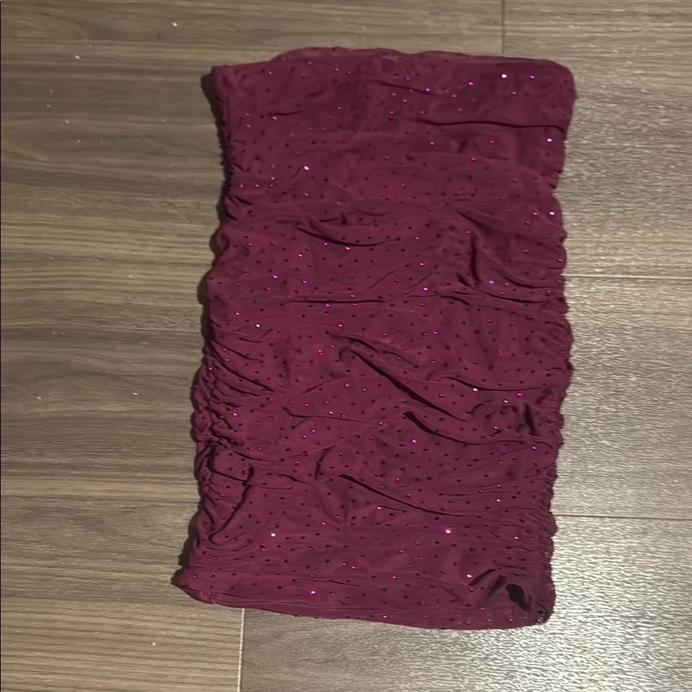 AFRM Mini Skirt in Sparkling Burgundy